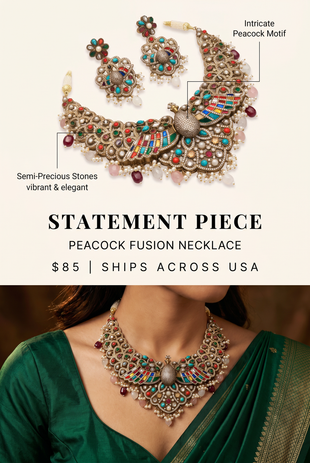 Premium quality fusion necklace set