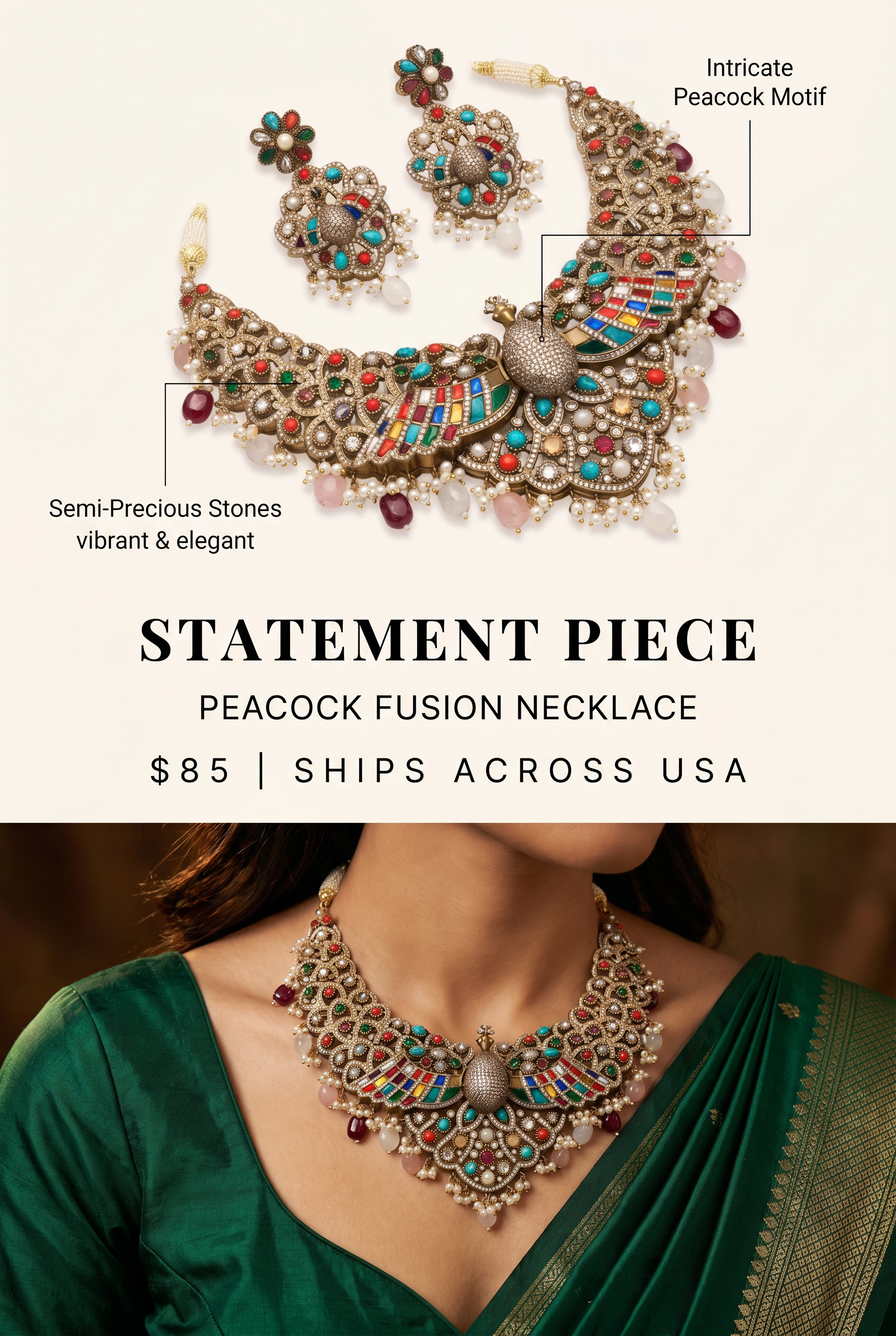 Premium quality fusion necklace set