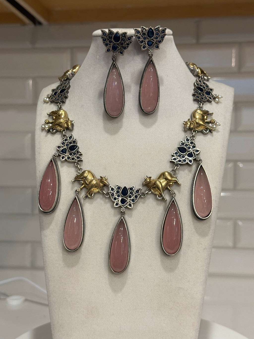 The statement Nandhi Necklace