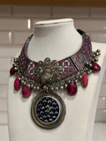 Peacock motif designer necklace