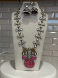 Silver Replica with Natural Stones dual tone