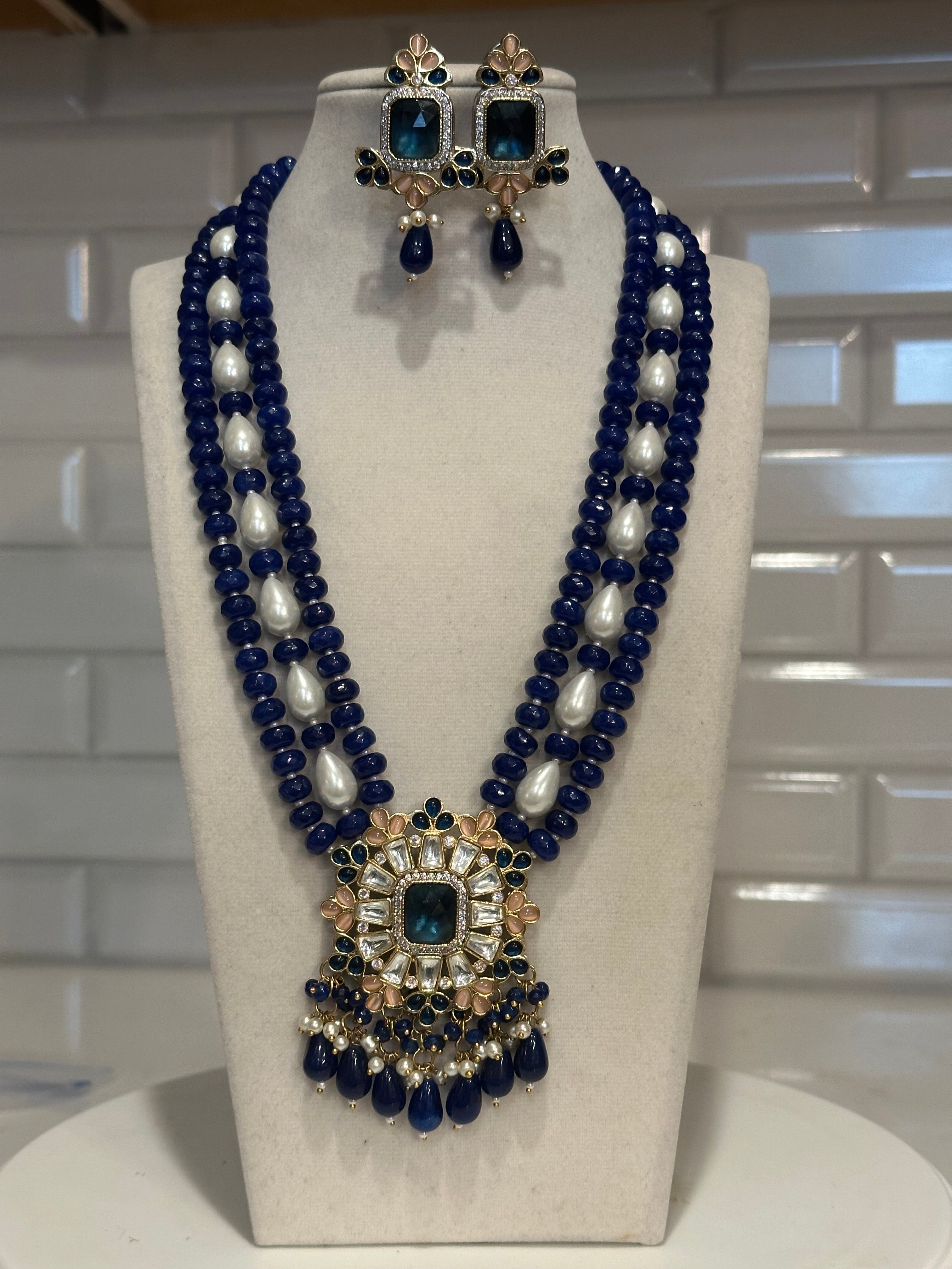 Premium Quality Designer Polki Necklace Set.