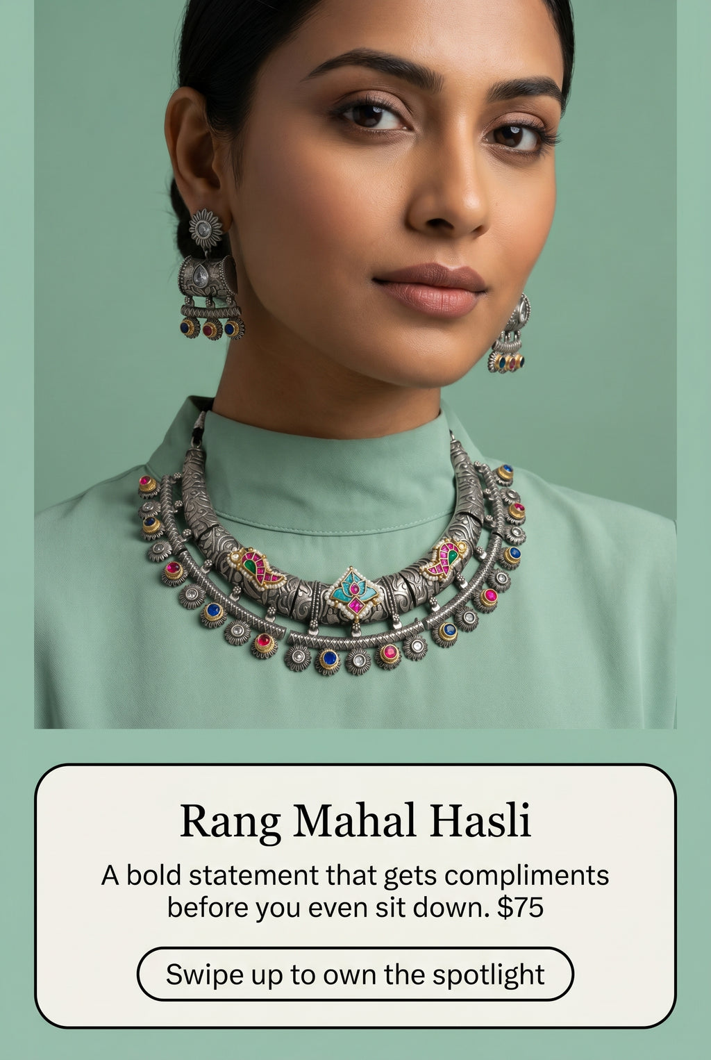 Royal Rang Mahal Choker Set – Handmade Indian Fashion Jewelry