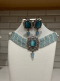 Beaded American Diamond Choker set