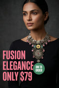 Silver Lookalike Fusion Necklace Set