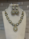 Polki Necklace with golden tone.