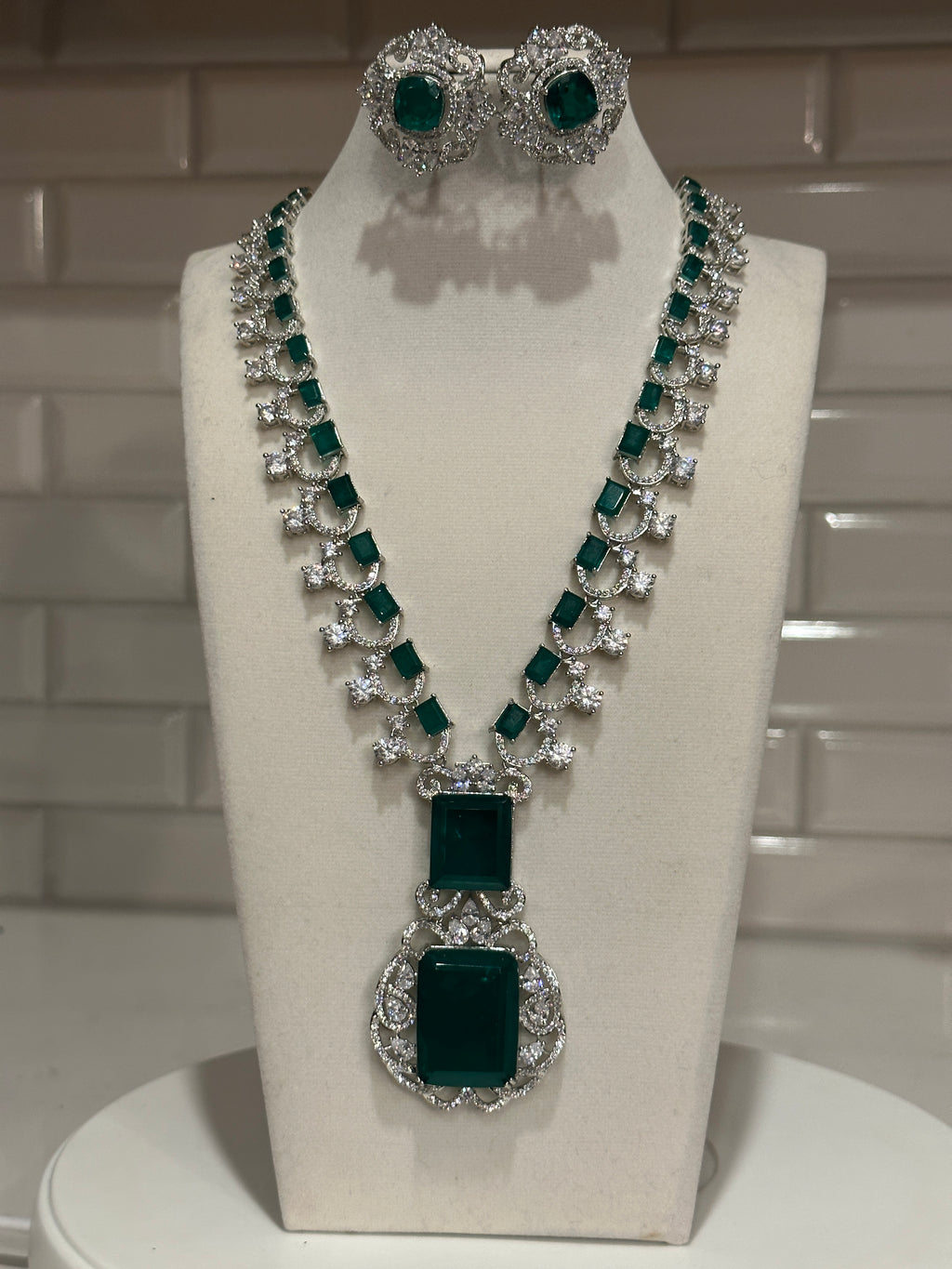 Nita Ambani Inspired American Diamond Necklace Set