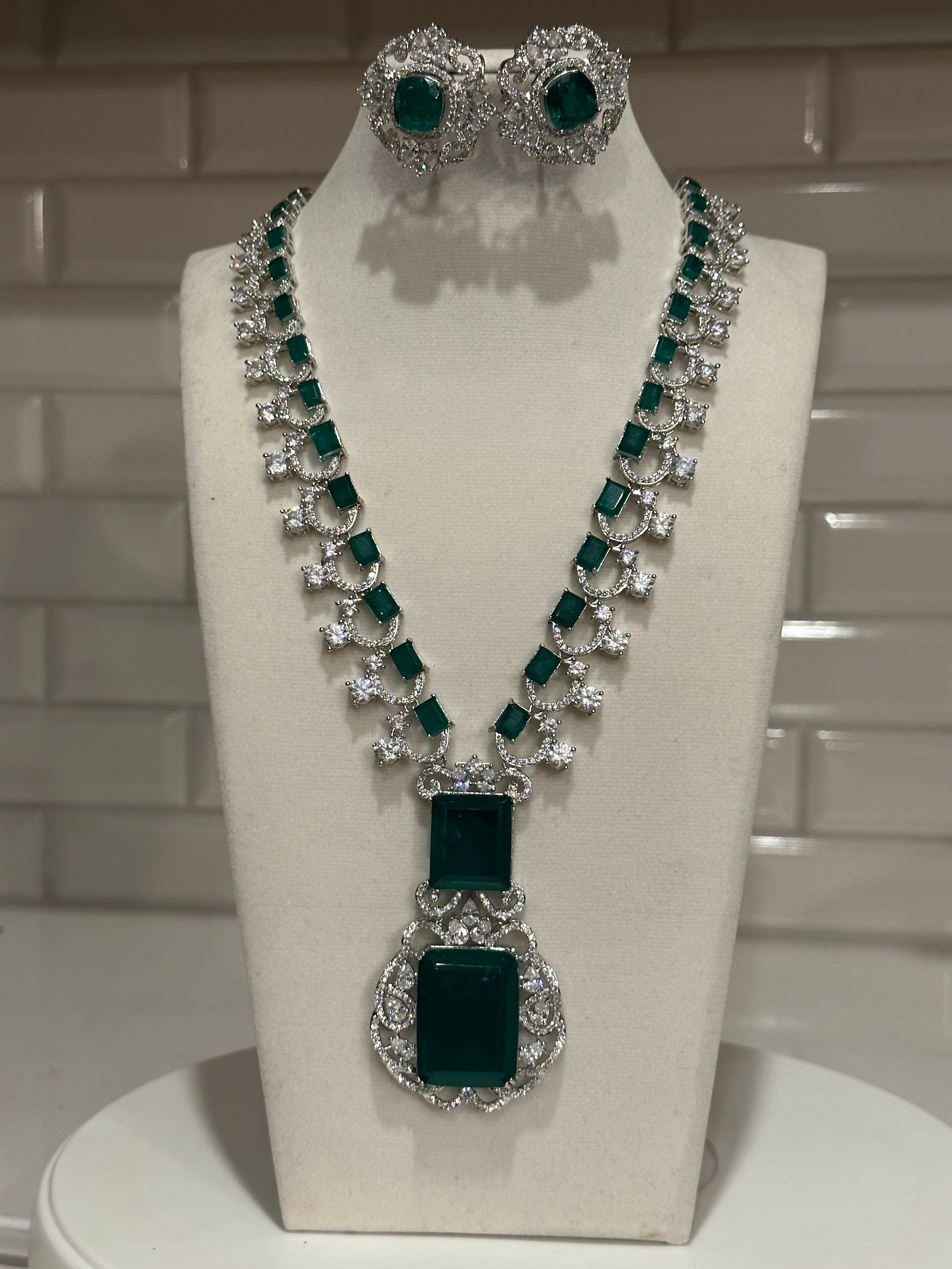 Nita Ambani Inspired American Diamond Necklace Set