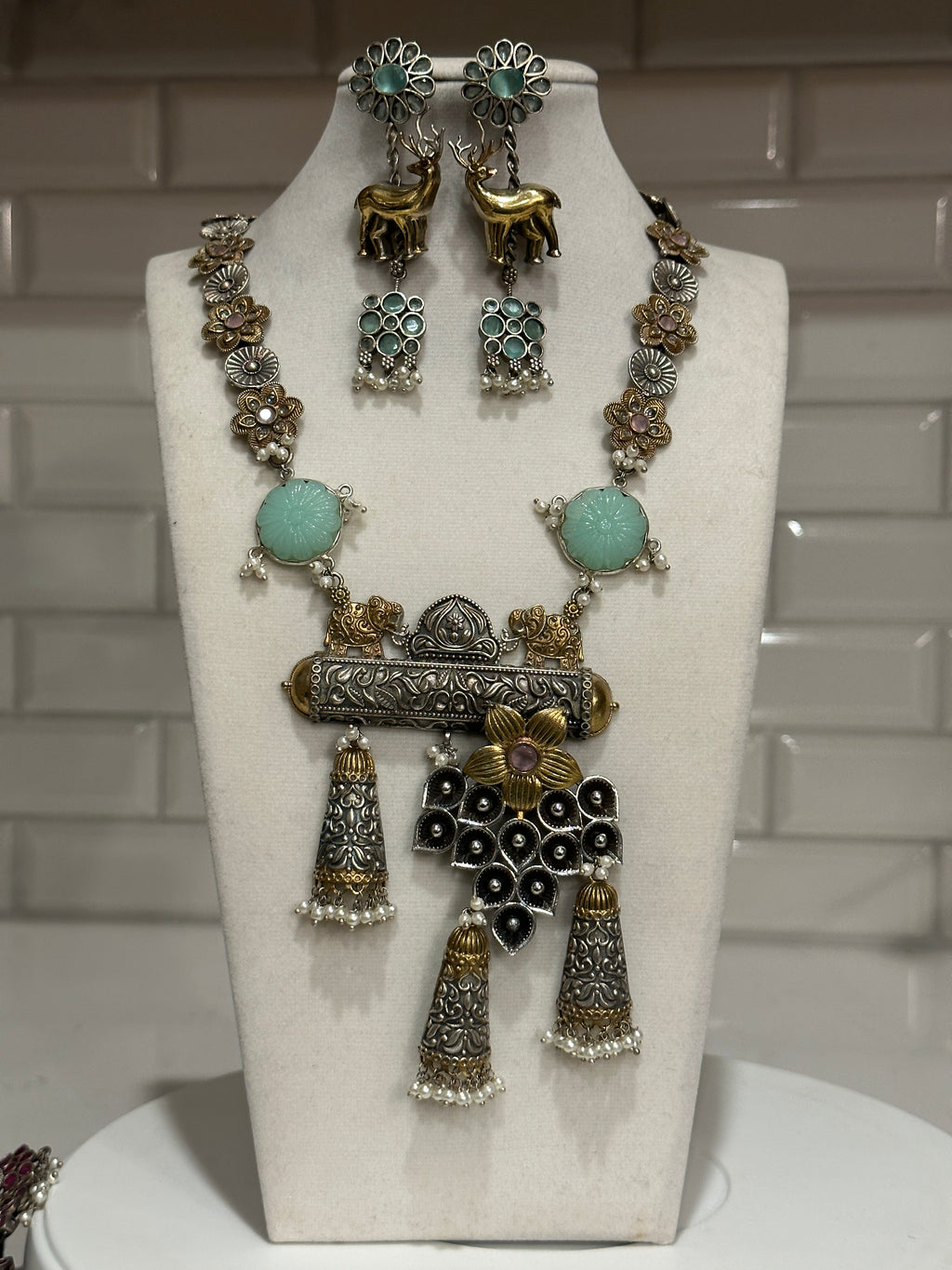 Designer Fusion Carved Necklace