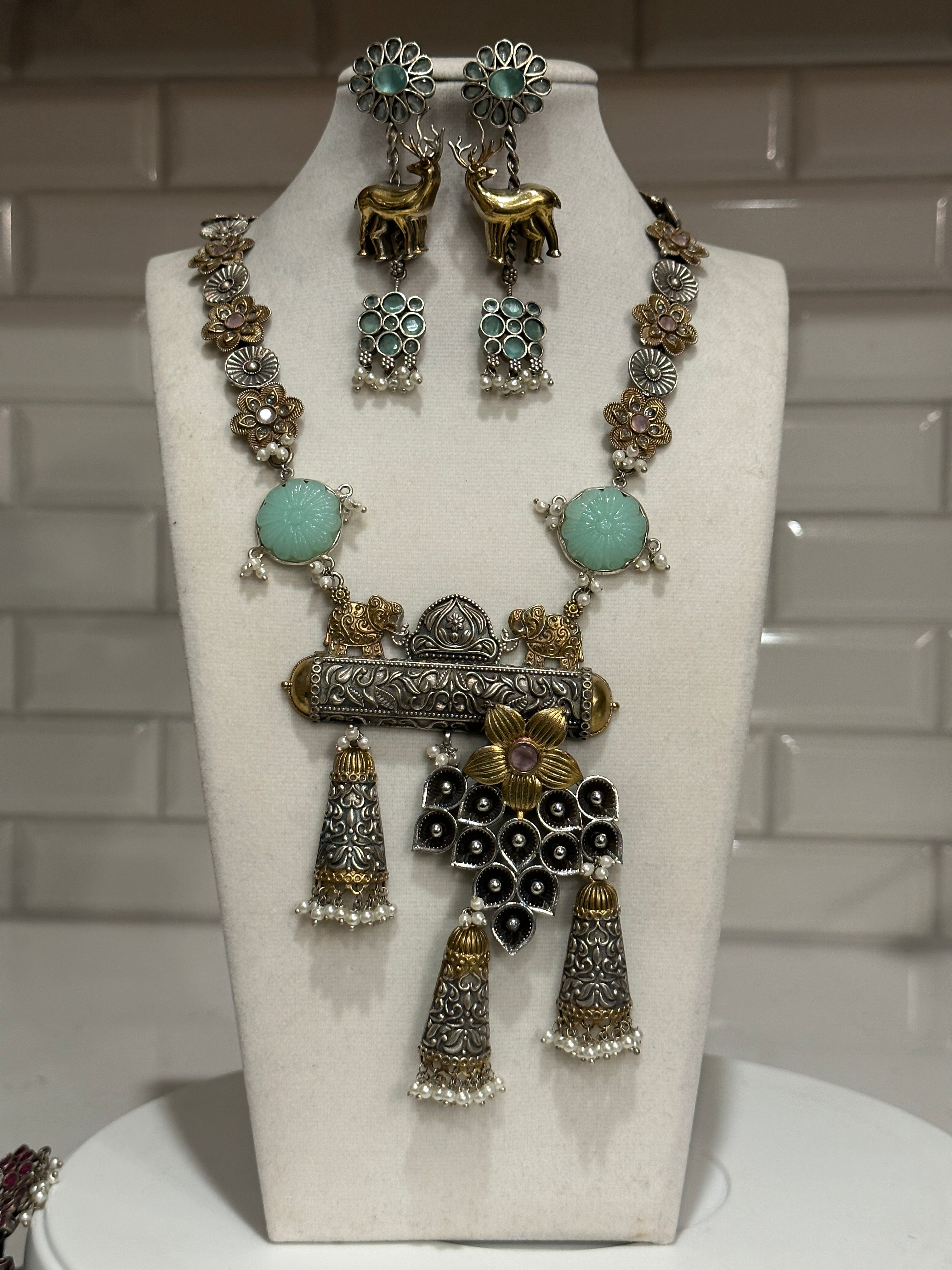 Designer Fusion Carved Necklace