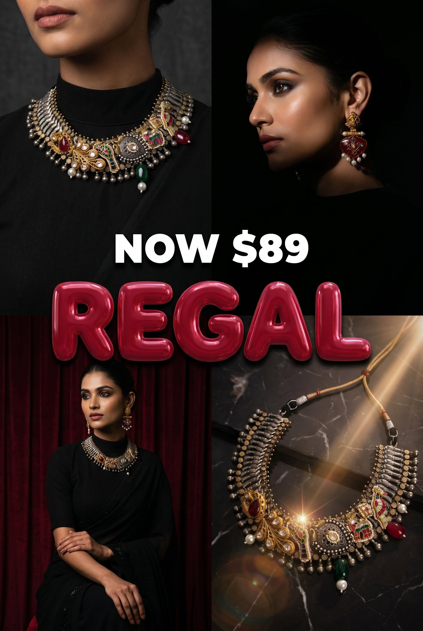 Silver Lookalike Necklace Regal collections