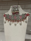 Shivani Onyx beaded Polki choker set