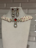Beaded polki choker set