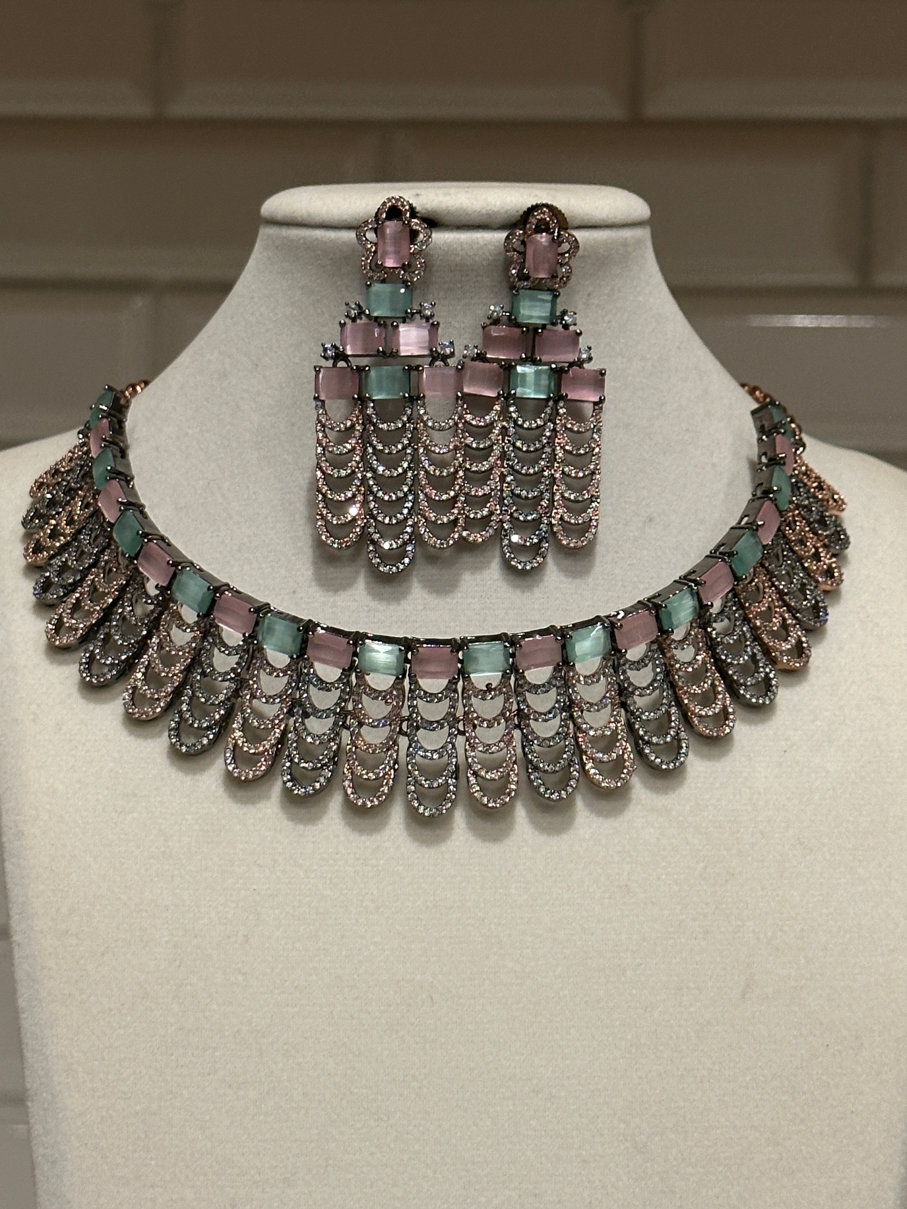 American Diamond Choker Set